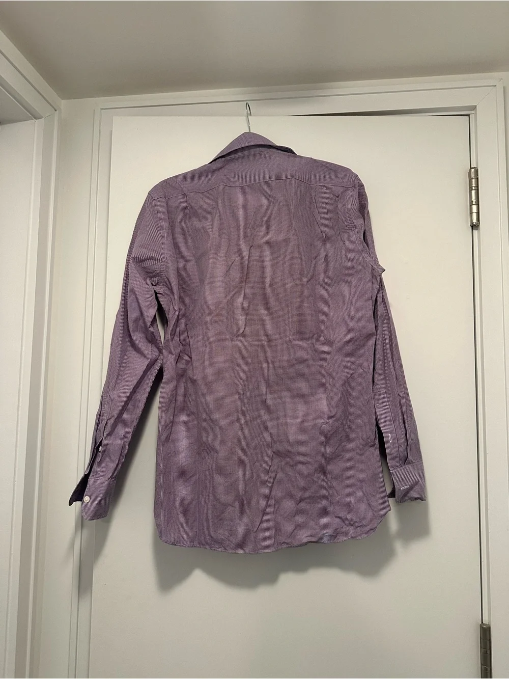 Thompson Shirting by J. Crew Purple Check Button Down